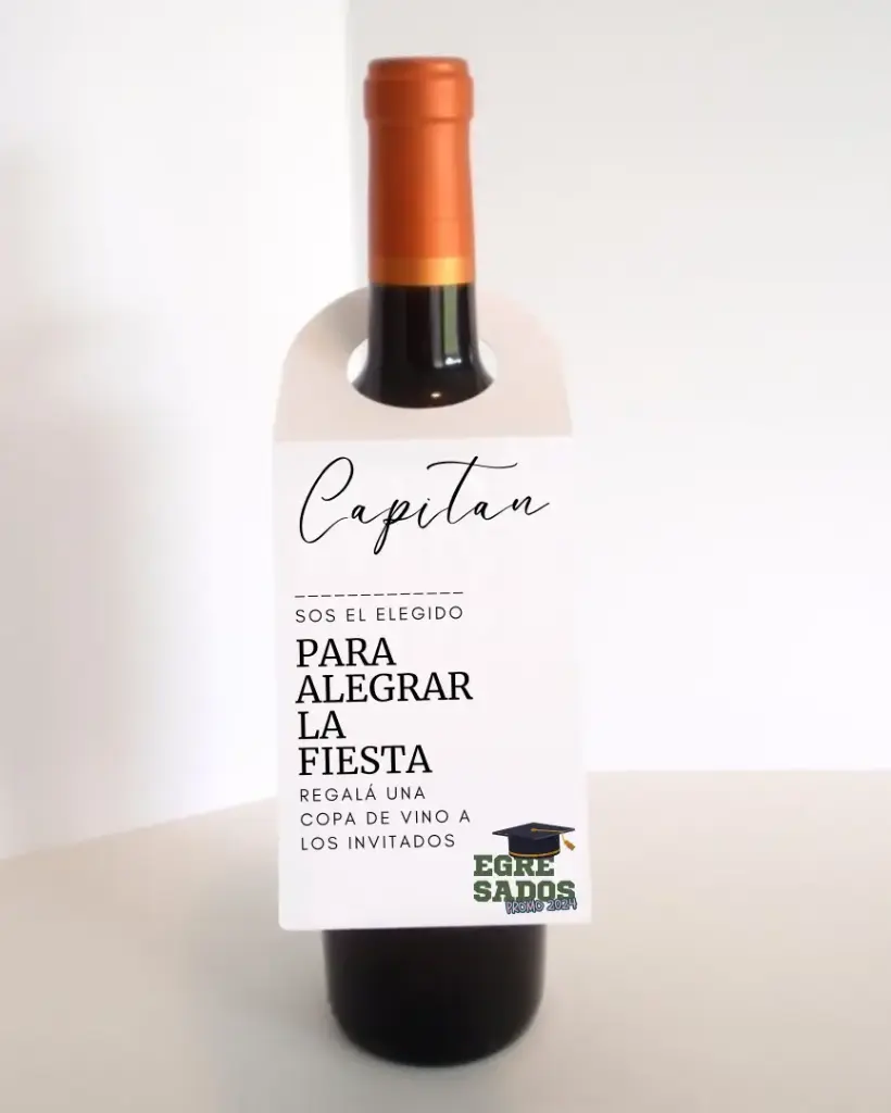 Tag capitan para fiesta de egresados