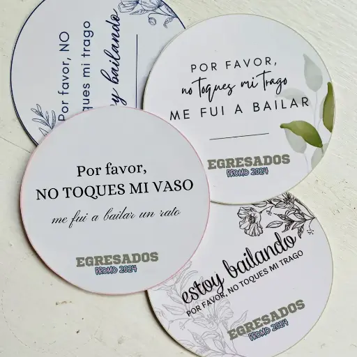 Tag copas para fiesta de egresados